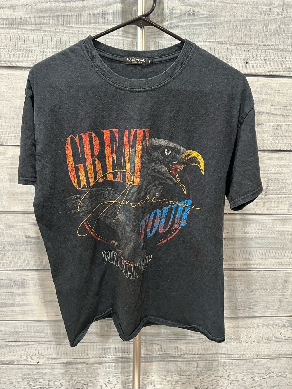 Nasty Gal Black Graphic 'Great America Tour' T-Shirt